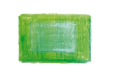 Verschwommene grüne Wasserfarbe, abstrakt, künstlerisches Wasserfarbenbild, kreative aquarell Illustration, handgefertigtes Kunstwerk, Farbenspiel, sanfte Übergänge, moderne Kunst für Dekoration.