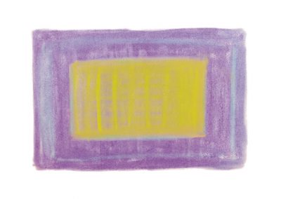 Sono cats Kunstwerk in gelber und violetter Farbgestaltung, modern und abstrakt, kreative Wanddekoration, einzigartige Katze Kunst, bunte Wandkunst für Katzenliebhaber.
