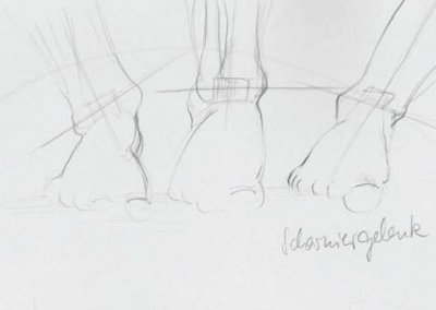 Sanfte, detaillierte Skizze der Pfoten von Sono Cats, niedliche und charakteristische Katzenillustration, perfekt für kunstvolle Katzenzeichnungen und Design.