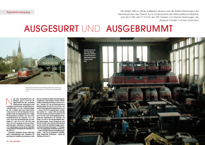 Dieselthemen in der Industriehalle mit alten Eisenbahn-Triebwagen und Lokomotiven in einer Sammlung historischer Fahrzeuge. Wegweisende Eisenbahn-Geschichte und technisches Erbe im Museum Sono Cats.