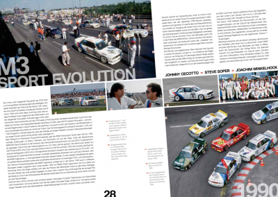 BMW Motorsport Fahrzeuge auf der Rennstrecke, historische Motorsport-Story, spannende Einblicke in die Geschichte des BMW M3, Classic Cars, Motorsport Heritage, Rennsportlegenden.