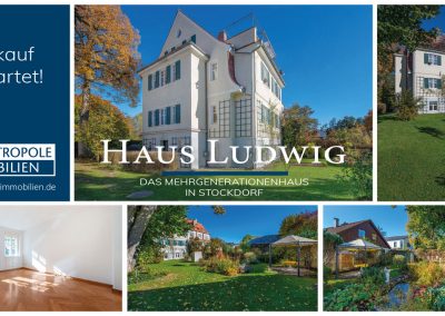 Haus Ludwig - Mehrgenerationenhaus in Stockdorf, großes Garten, gepflegte Außenbereiche, helle Innenräume, ideal für Familien, ruhige Lage, Immobilien kaufen, Haus verkaufen, attraktive Wohnimmobilie, Familienhaus in Bayern.