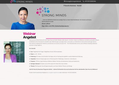 Kurzweilige Webinare für Cyber Security Awareness, Social Engineering, Phishing und Malware, inklusive Live-Seminare, Online-Training und individuelle Beratung für Unternehmen.